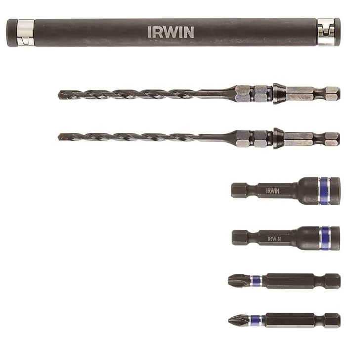 Irwin Impact Tapcon Installation Drill / Drive Sets, IMPACT TAPCON DRILL-DRIVE 7PC SET CLAM