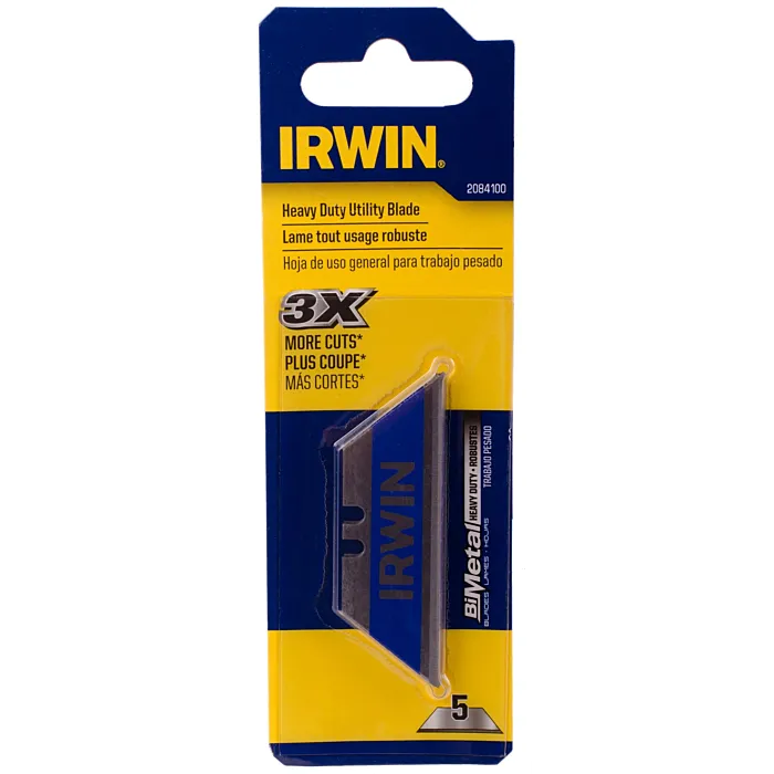 Irwin IRWIN Industrial 5 Pack Bi-Metal Blue Blade Utility Blades