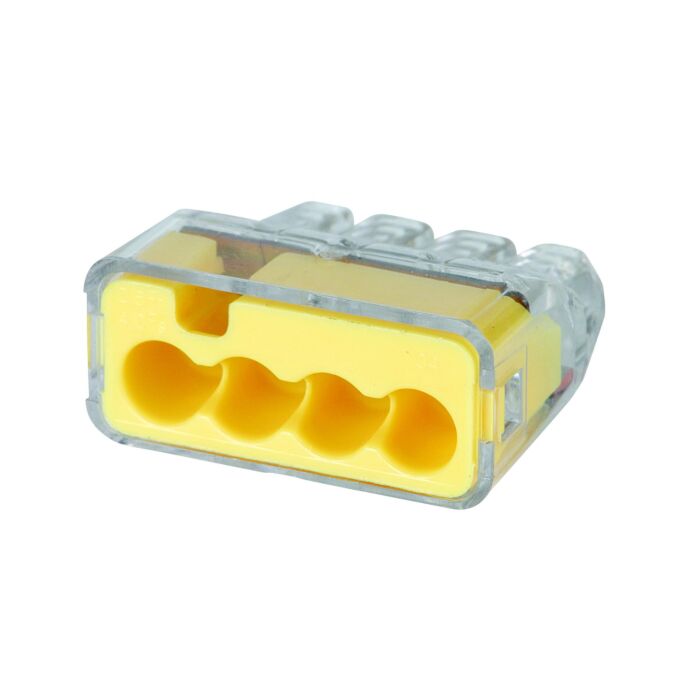 Ideal Industries Push-In Conn 34 Ylw 4p Bag 100