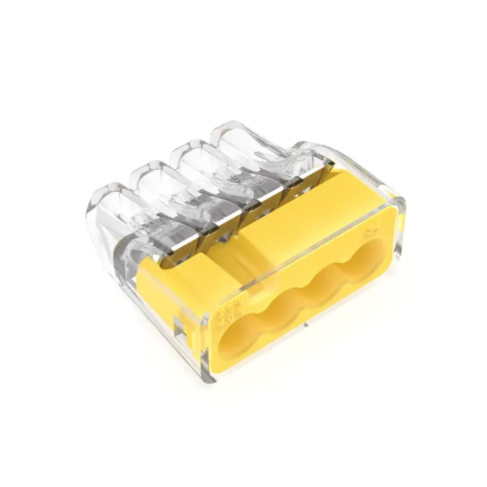 Ideal Industries In-Sure 4-Port Push-In Wire Connector (Yellow - 10pk)