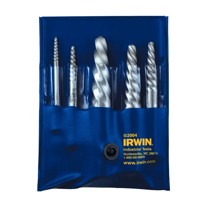 Irwin IRWIN Screw Extractor For Spiral Screws, 5-Piece
