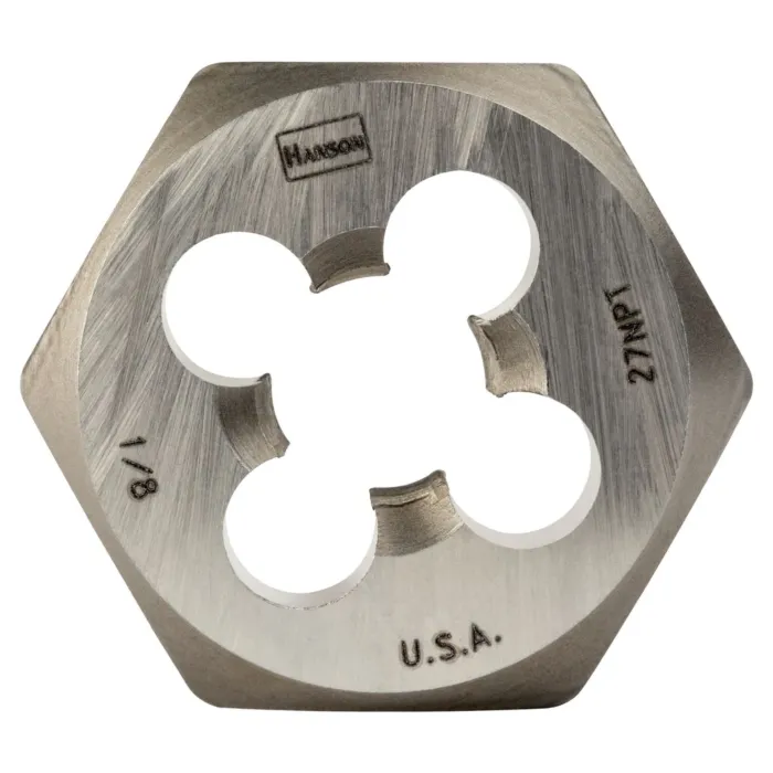 Irwin IRWIN Septls5857402 - Hanson High Carbon Steel Re-Threading Hexagon Taper Pipe Dies -