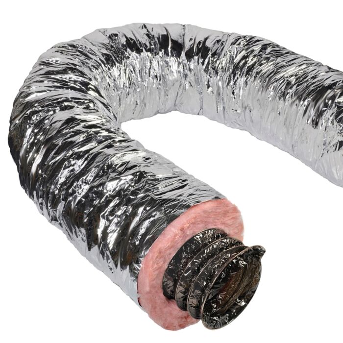 Imperial Insulated R6 Poly Flex Duct (Silver) 6 in. x 25 ft