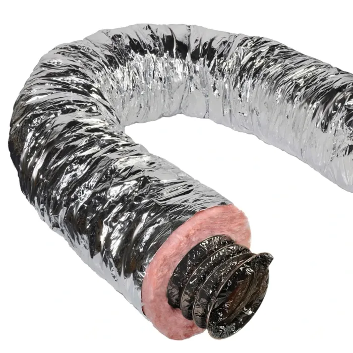 Imperial Insulated R6 Poly Flex Duct (Silver) 6 in. x 25 ft
