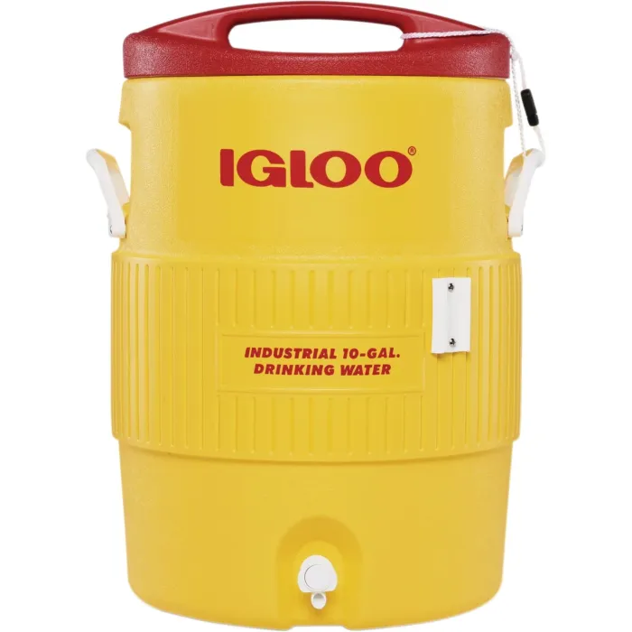 Igloo Industrial Water Jug w/ Cup Dispenser Bracket (Yellow) 10 gal