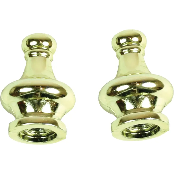 Jandorf Brass Pyramid Lamp Finial (2-Pack)
