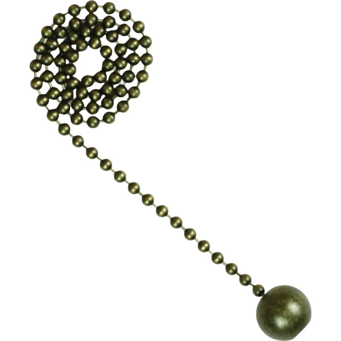 Jandorf 12 In. Pull Chain with Round Antique Brass Ball