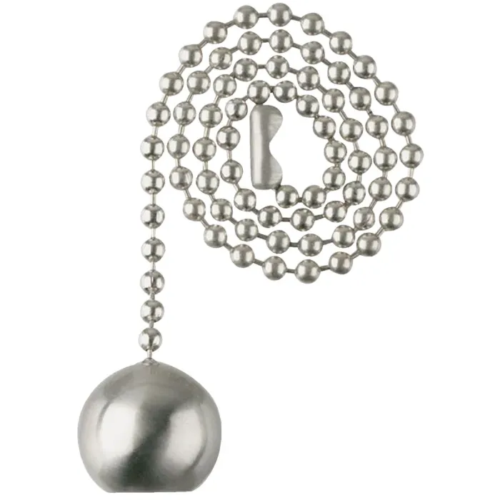 Jandorf Pull Chain Nickel Ball with 12" Chain