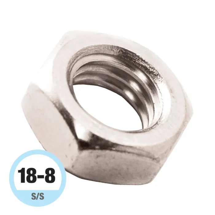 Star Stainless 7/16-14 UNC Stainless Steel Jam Nut