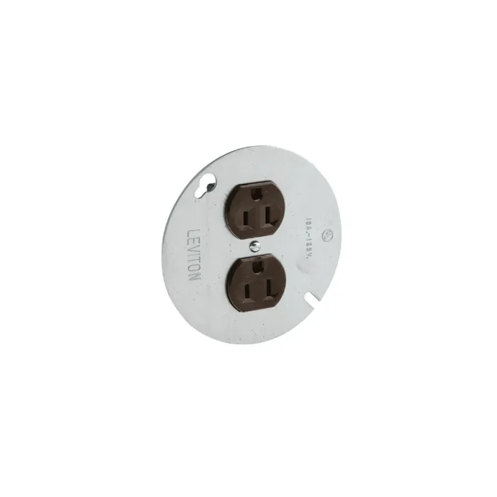 Leviton 15 Amp Duplex Receptacle/Outlet, Commercial Grade, Self-Grounding