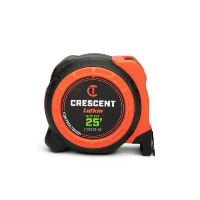 Lufkin POWER TAPE, 25', CONTROLTOUCH, NITE EYE
