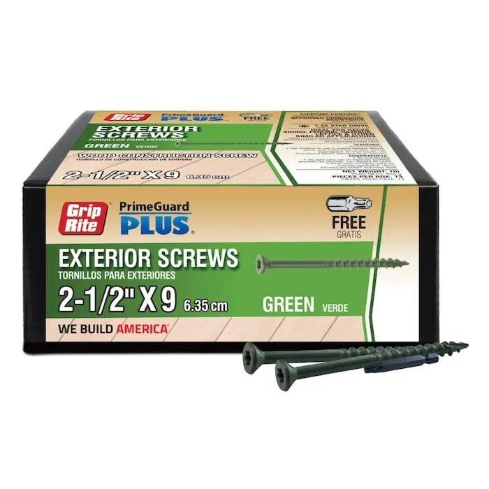 Grip-Rite T25 Star Deck Screw (Green - 1 lb) #9 x 2-1/2 in.