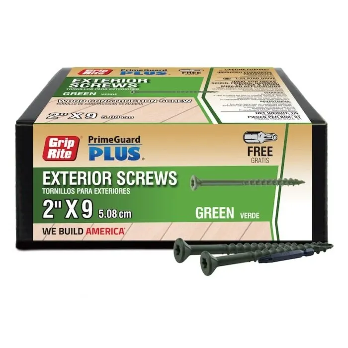 Grip-Rite T25 Star Deck Screw (Green - 1 lb) #9 x 2 in.