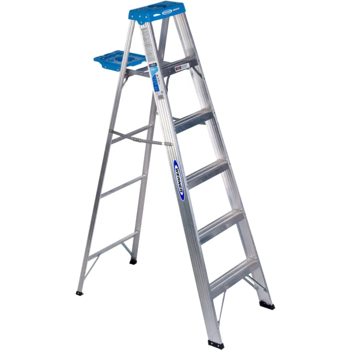 Werner Type I Aluminum Step Ladder - 6 ft