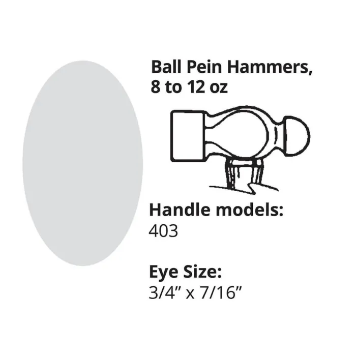 LINK HANDLES 12" Handle - Ball Pein Machini