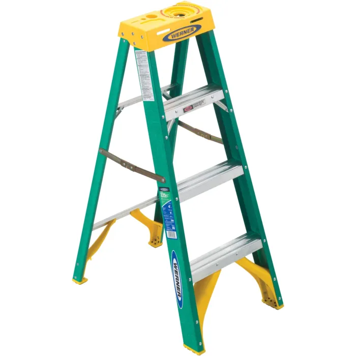 Werner Type II Fiberglass Step Ladder - 4 ft