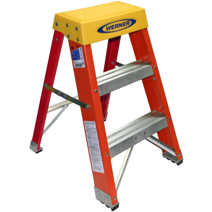 Werner Type IA Fiberglass Step Stool - 2 ft