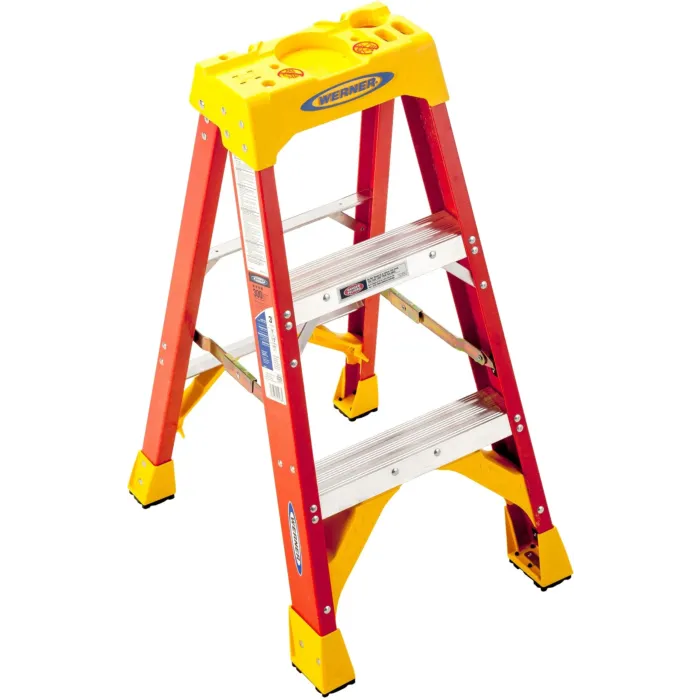 Werner Type IA Fiberglass Step Ladder - 3 ft
