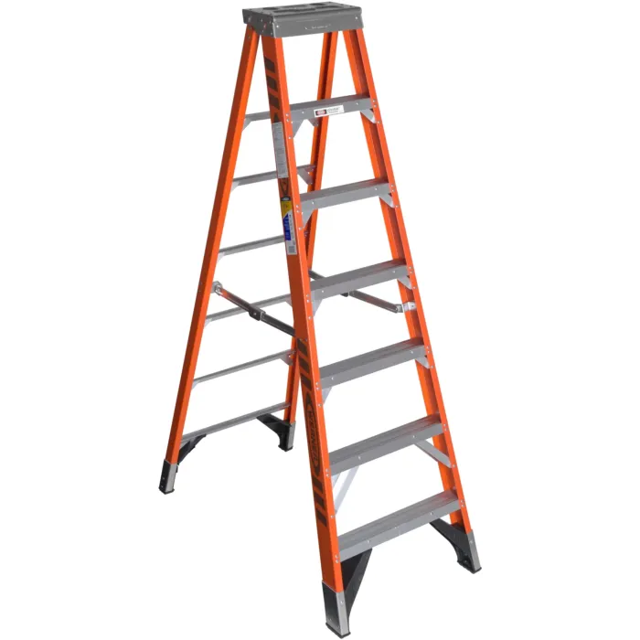 Werner Type IAA Fiberglass Step Ladder - 7 ft