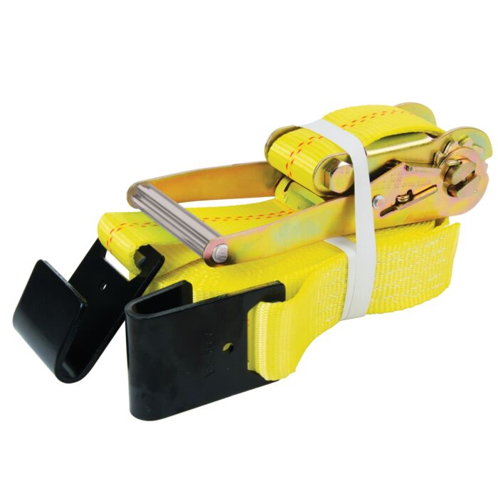 Ancra Cargo Heavy Duty Ratchet Tie-Down w/ Flat Hooks - 2 in. x 27 ft