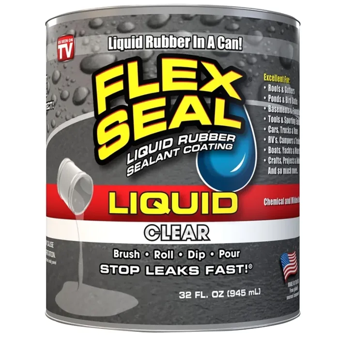 Flex Seal Liquid Rubber Sealant (Clear) 1 qt