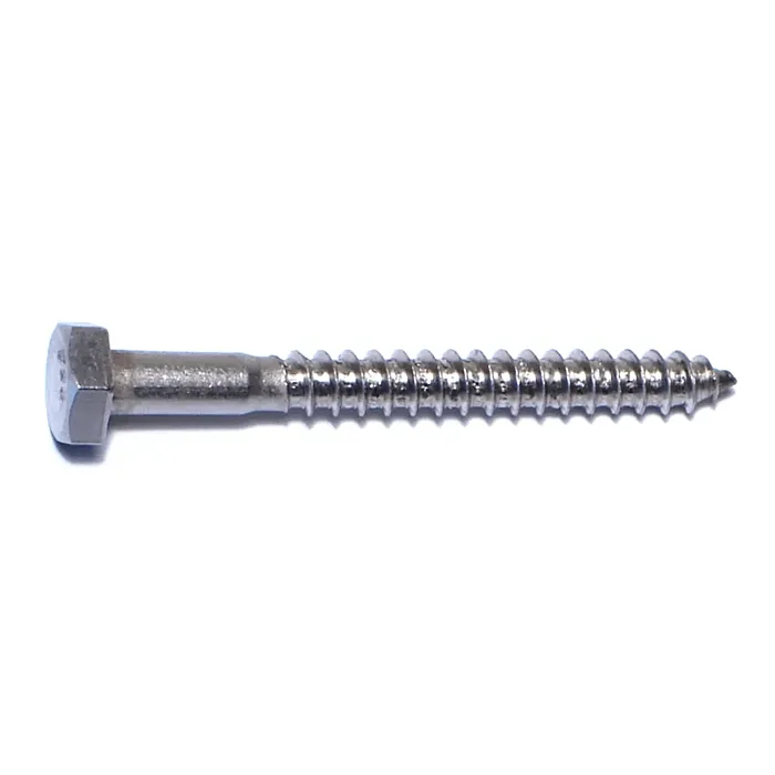 1/4" x 2-1/2" Hex Head, Lag Screw, Stainless Steel 
