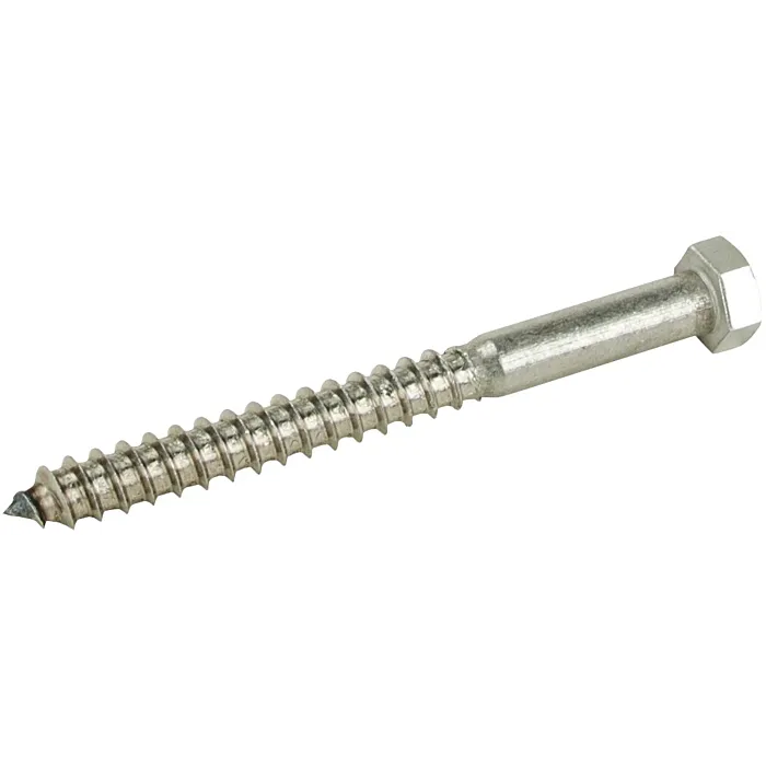 Star Stainless 3/8 in Hex 4 in Stainless Steel Lag Screw