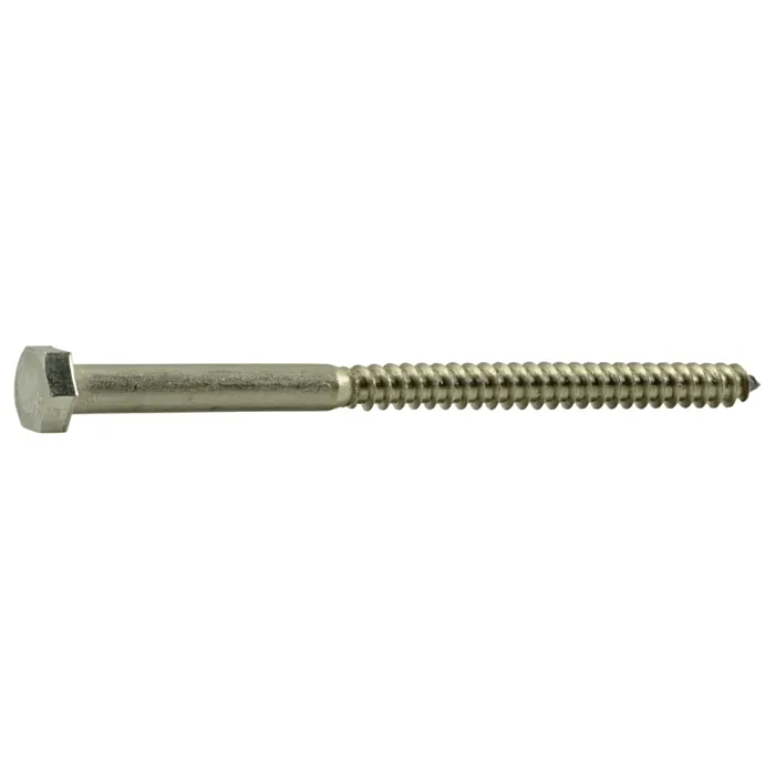 5/16" x 5" Hex Head, Lag Screw, Stainless Steel 