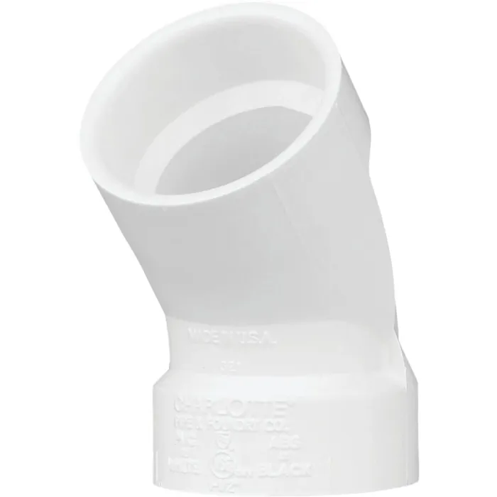Charlotte Pipe PVC 45 deg Sanitary Elbow - 1-1/2 in.
