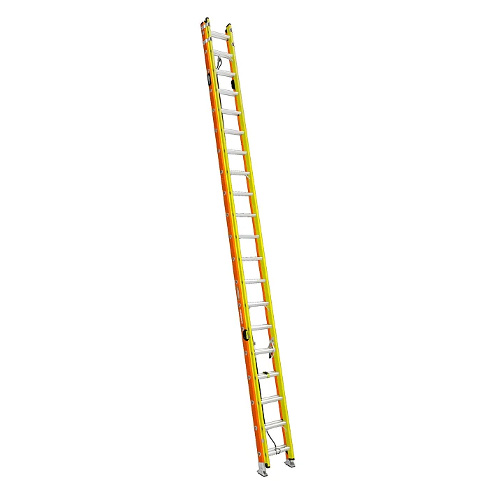 Werner Type IA Fiberglass GLIDESAFE™ Tri-Rung Extension Ladder - 40 ft