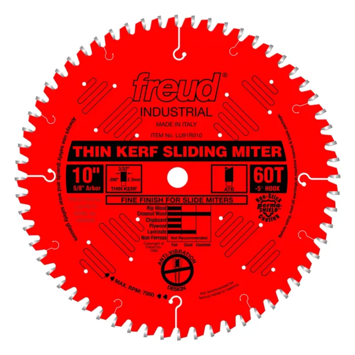 Freud Tools Thin Kerf Sliding Compound Miter Saw Blade - 10 in.