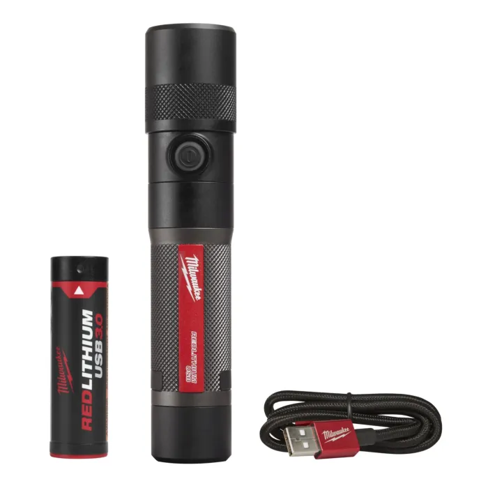 Milwaukee REDLITHIUM™ USB 1100L Twist Focus Flashlight