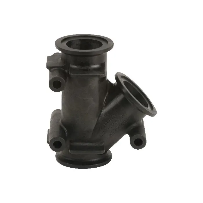 Banjo 2" Full Port Y Flange with 3/4" Female NPT Gauge Port, 45deg Poly Fitting