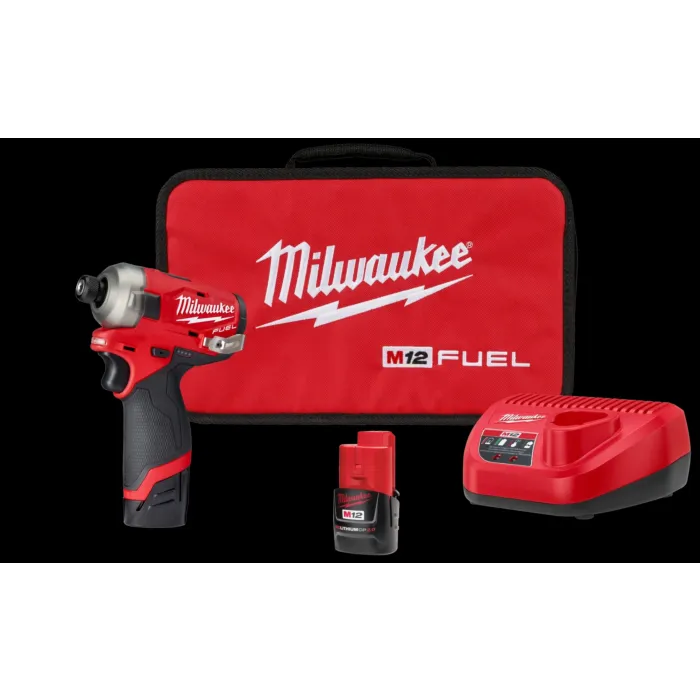 Milwaukee M12 FUEL™ SURGE™ 1/4" Hex Hydraulic Driver Kit