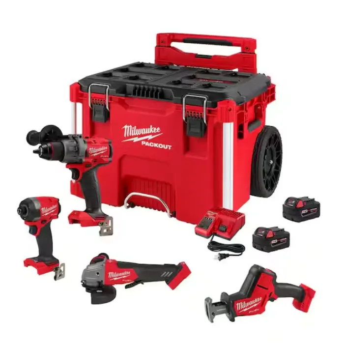 Milwaukee M18 Fuel 4-Tool Combo Kit W/Packout