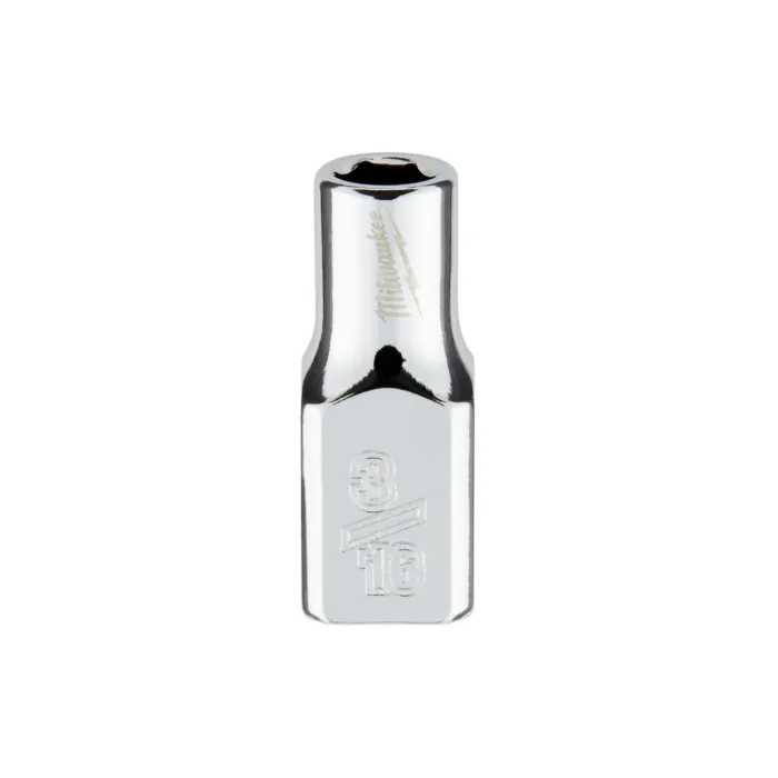 Milwaukee 1/4" Drive 3/16" SAE Socket with FOUR FLAT™ Sides
