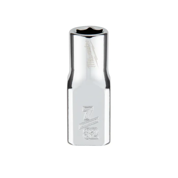 Milwaukee 1/4" Drive 7/32" SAE Socket with FOUR FLAT™ Sides