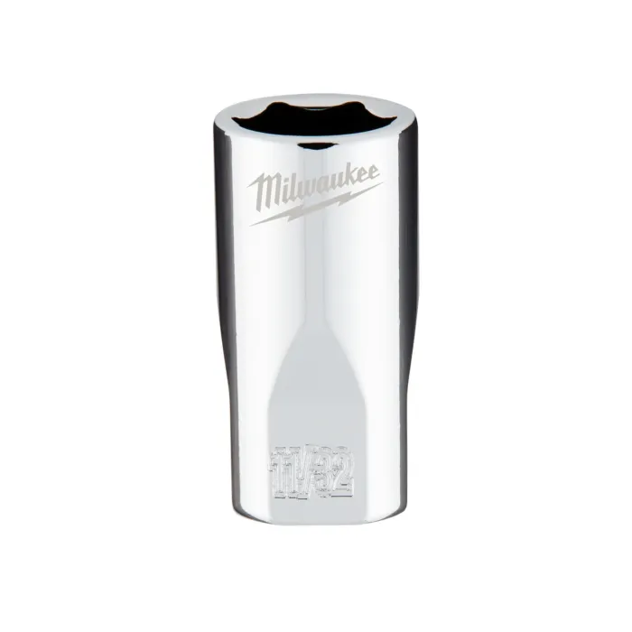 Milwaukee 1/4" Drive 11/32" SAE Socket with FOUR FLAT™ Sides