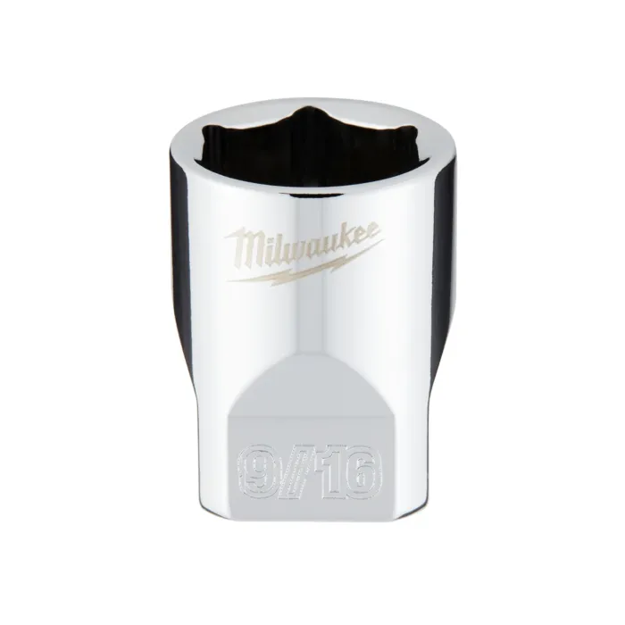 Milwaukee 1/4" Drive 9/16" SAE Socket with FOUR FLAT™ Sides