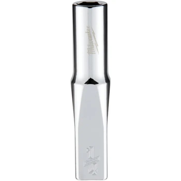 Milwaukee 1/4" Drive 1/4" SAE Deep Socket with FOUR FLAT™ Sides