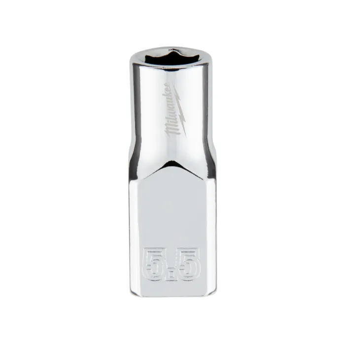 Milwaukee 1/4" Drive 5.5mm Metric Socket with FOUR FLAT™ Sides