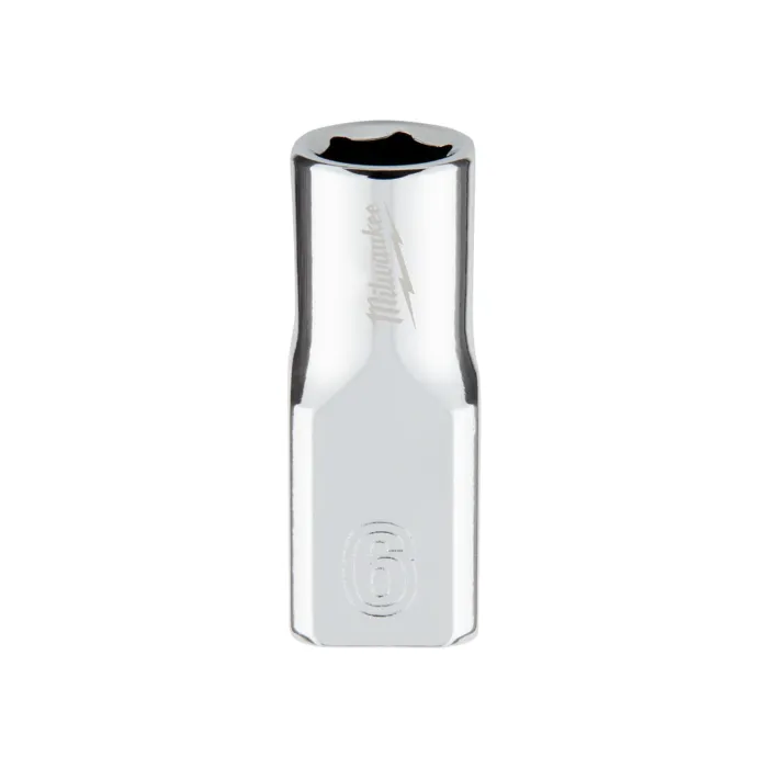 Milwaukee 1/4" Drive 6mm Metric Socket with FOUR FLAT™ Sides