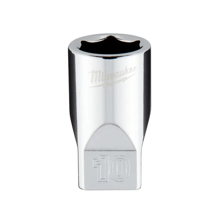 Milwaukee 1/4" Drive 10mm Metric Socket with FOUR FLAT™ Sides