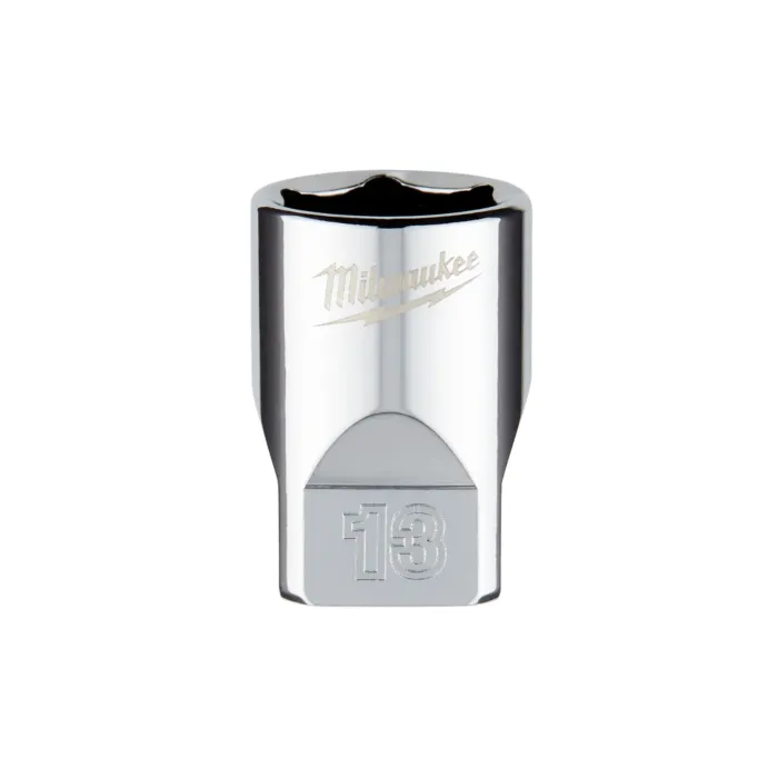 Milwaukee 1/4" Drive 13mm Metric Socket with FOUR FLAT™ Sides