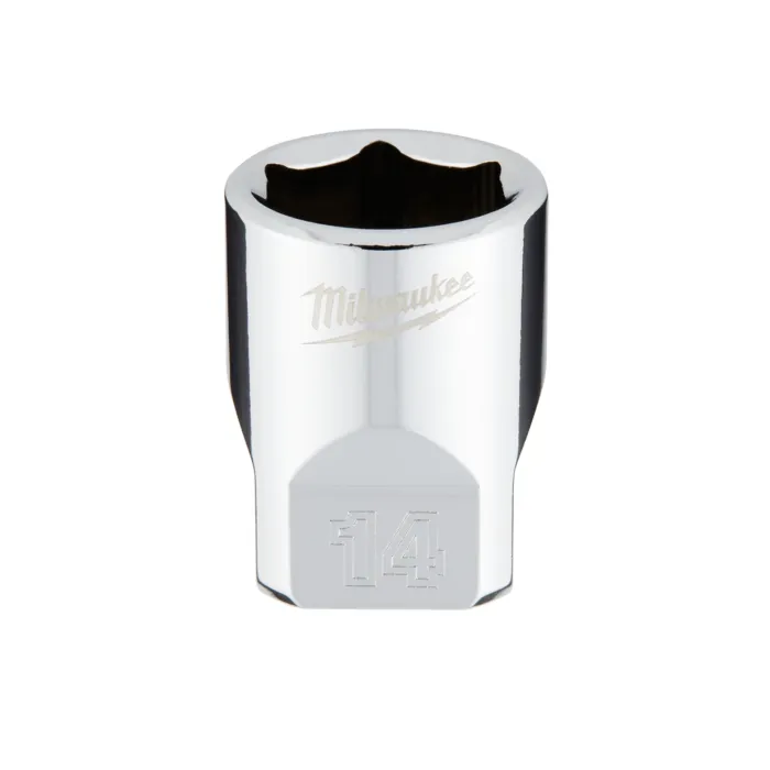 Milwaukee 1/4" Drive 14mm Metric Socket with FOUR FLAT™ Sides