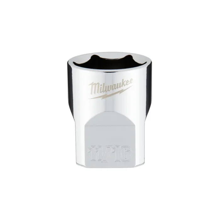 Milwaukee 3/8" Drive 11/16" SAE Socket with FOUR FLAT™ Sides
