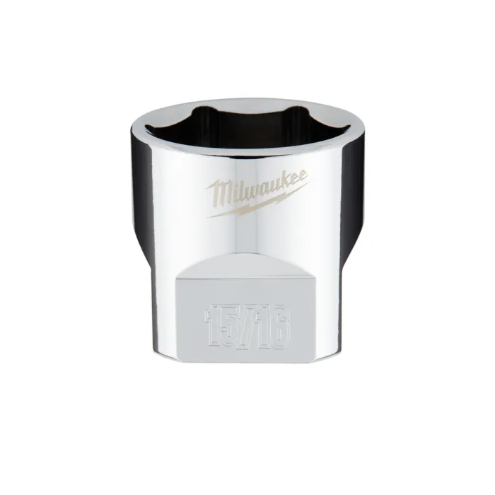 Milwaukee 3/8" Drive 15/16" SAE Socket with FOUR FLAT™ Sides
