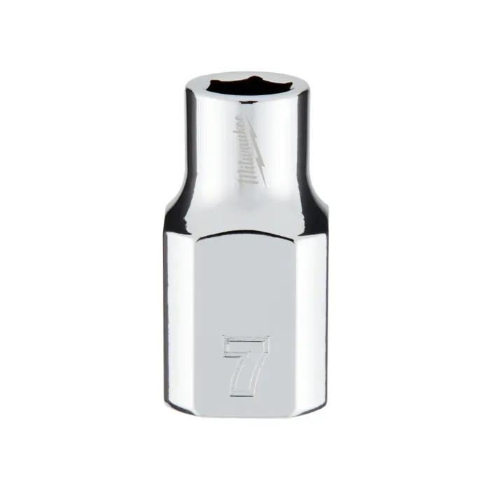 Milwaukee 3/8" Drive 7mm Metric Socket with FOUR FLAT™ Sides