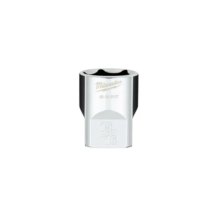 Milwaukee 1/2" Drive 15/16" SAE 6-Point Socket with FOUR FLAT™ Sides