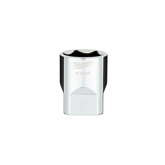 Milwaukee 1/2" Drive 1" SAE 6-Point Socket with FOUR FLAT™ Sides